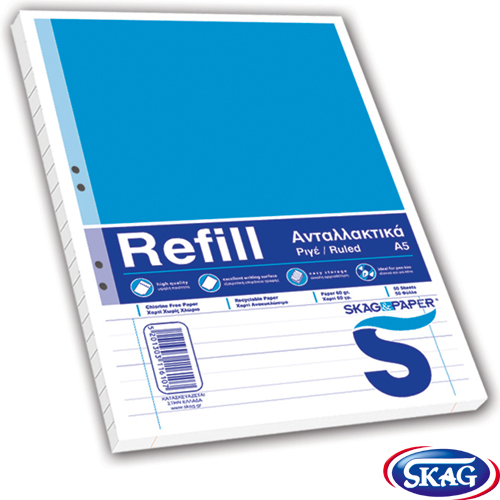 REFILL PADS 50SH.A5 RULED