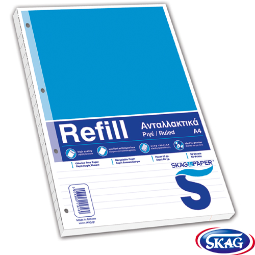 REFILL PADS 50SH.A4 RULED